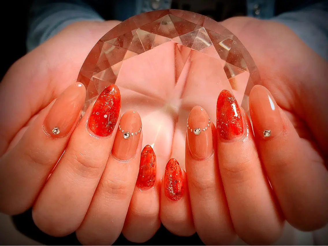 ネイル 持ち込み ニュアンスネイル 💎JADE💎 安田沙也香のネイルデザイン