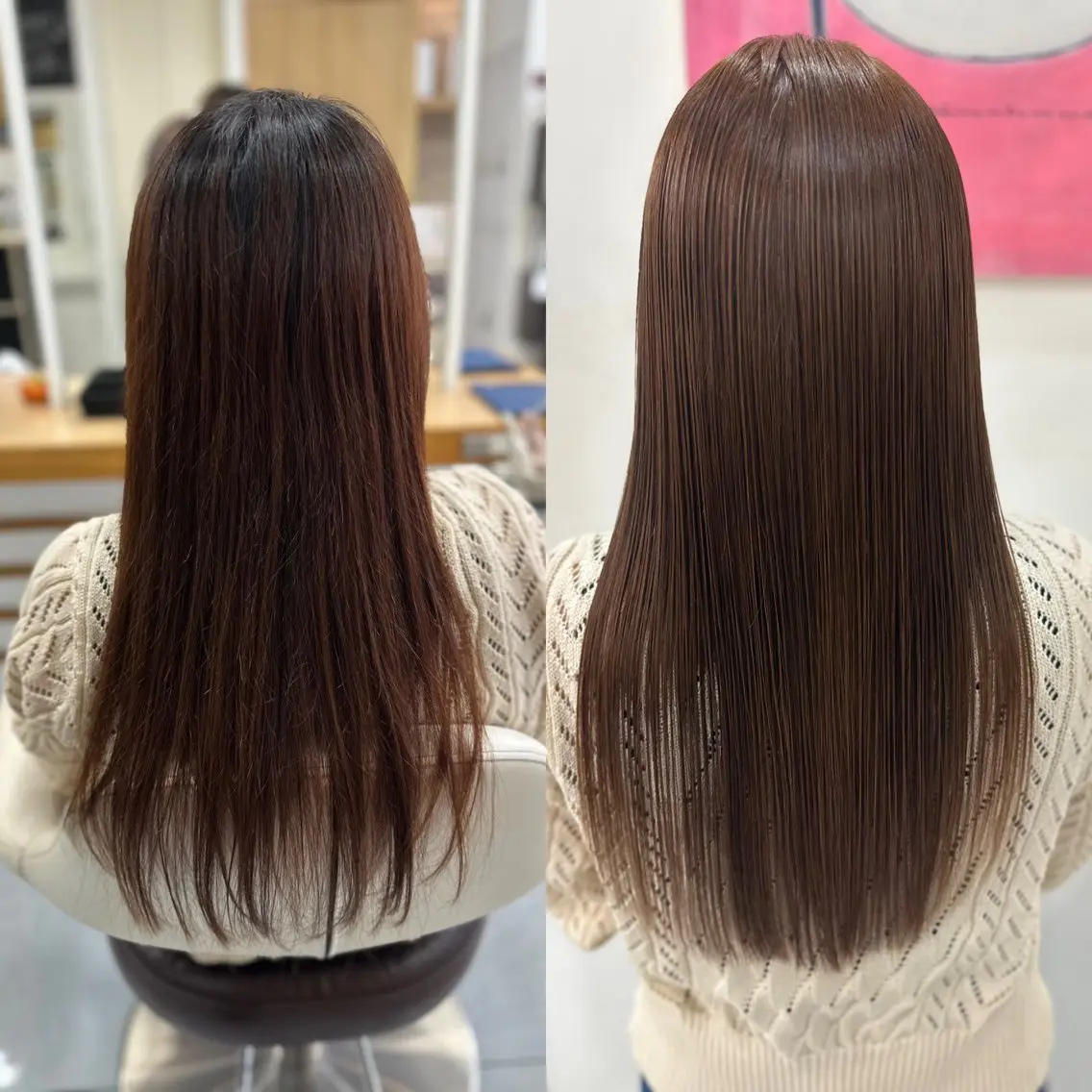 ロング パーマ 縮毛矯正 トリートメント 髪質改善/縮毛矯正 /レイヤーカット岡部のヘアスタイル