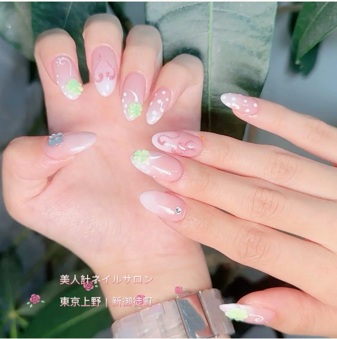 ネイル 長さ出し ネイルチップ ハンドネイル 中山 美月のネイルデザイン