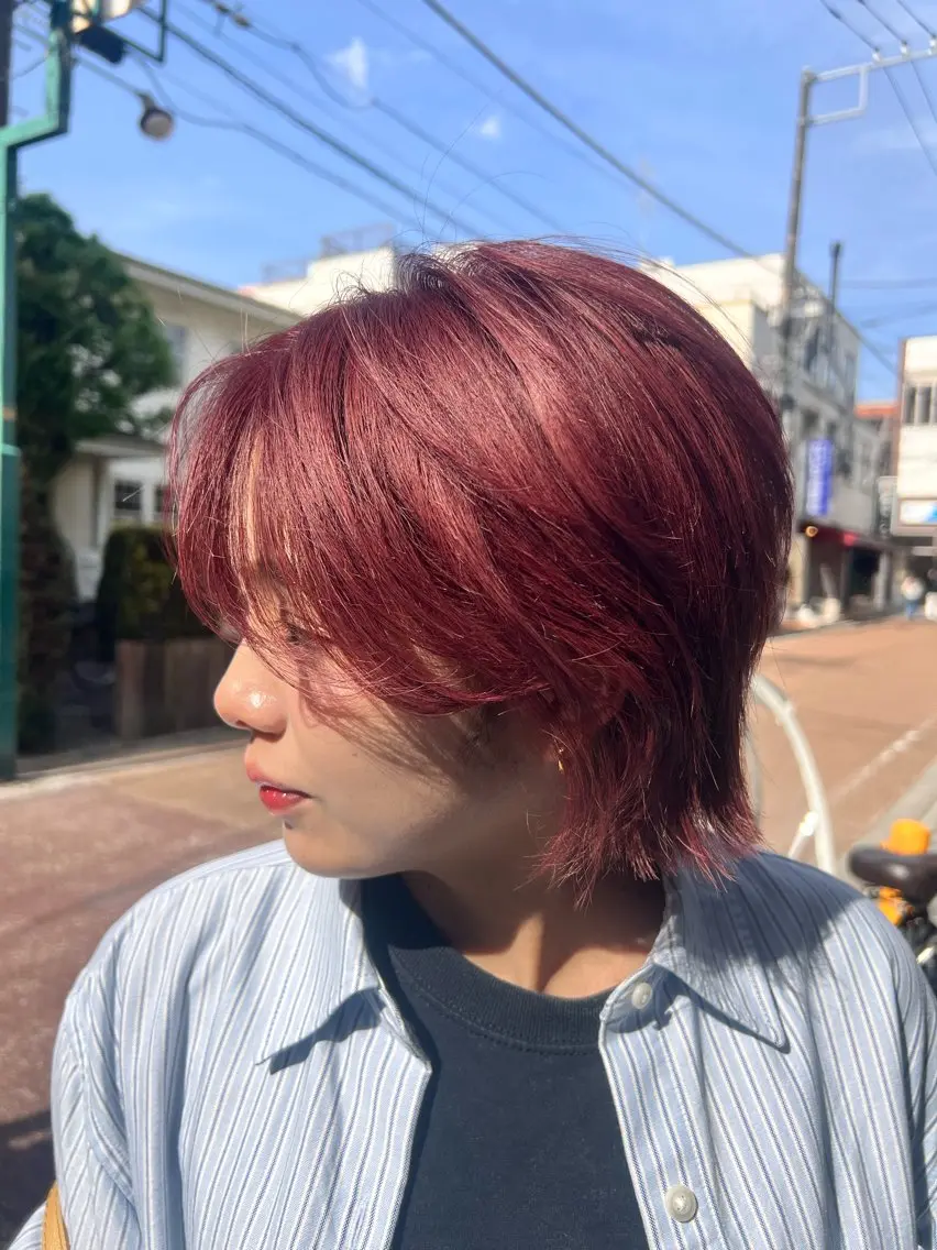 ショート カラー カット ヘアカラー レイヤーカット🫧 サーシャのヘアスタイル