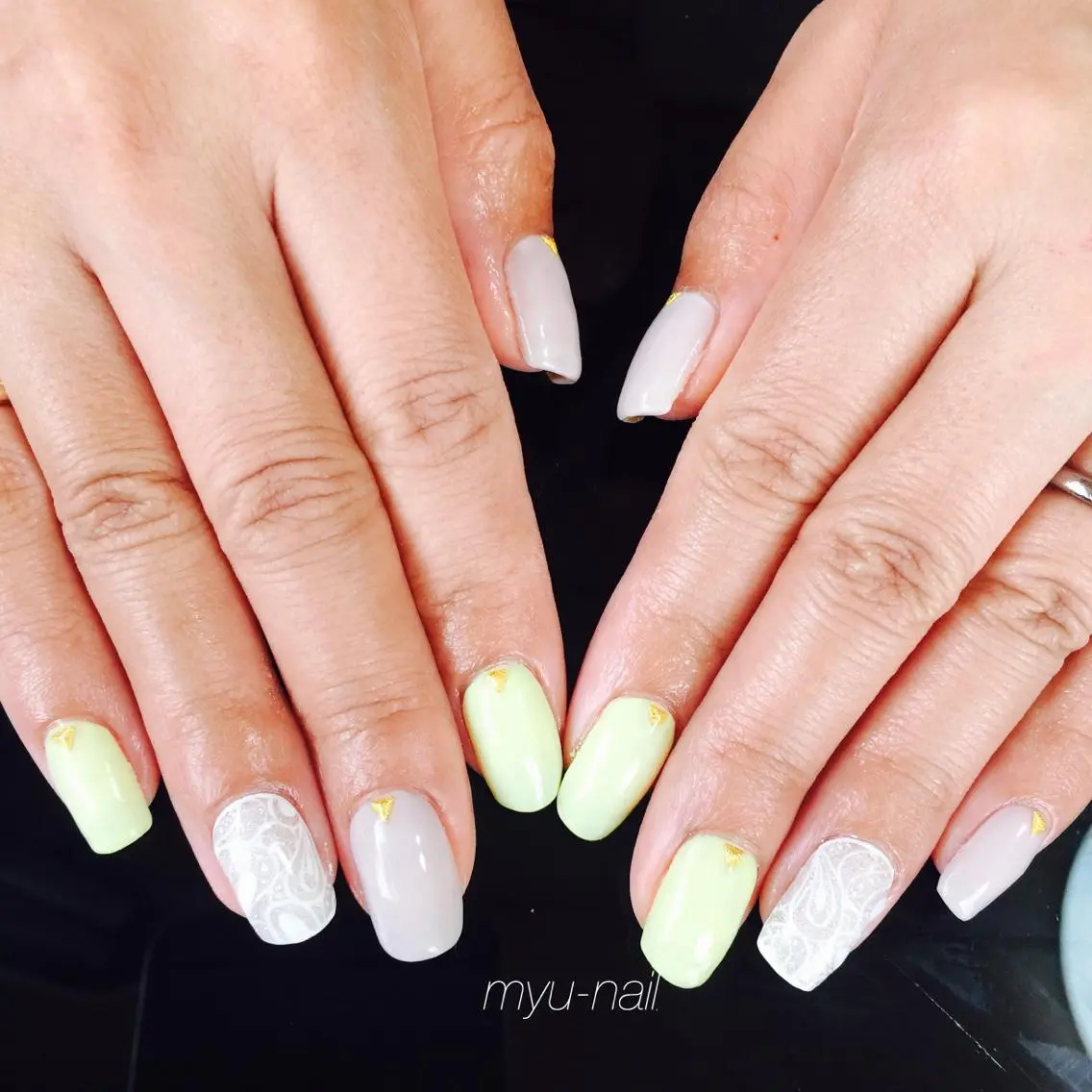 ネイル アートネイル シンプルネイル ホームサロン myu-nailのネイルデザイン