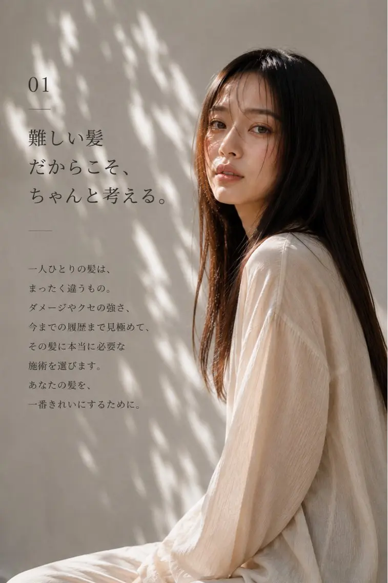 ロング 髪質改善 縮毛矯正 鞍馬口Allergo 井上健太のヘアスタイル