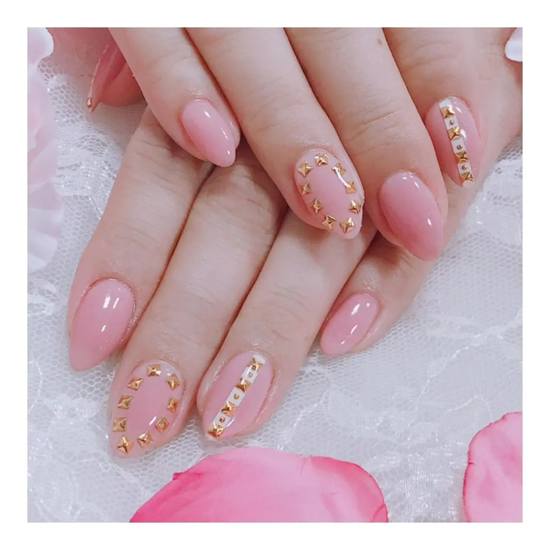 ネイル スクエアネイル 玉造、森ノ宮 fran2 nailのネイルデザイン