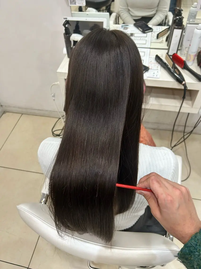 ロング カット ヘアカラー トリートメント 【髪質改善カラー】 瀧田嵐士🇰🇷のヘアスタイル