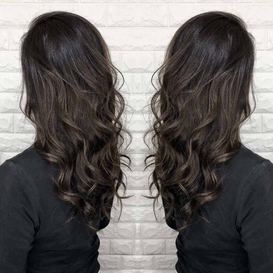 ロング バレイヤージュ ボブ🌈ナツヤのヘアスタイル