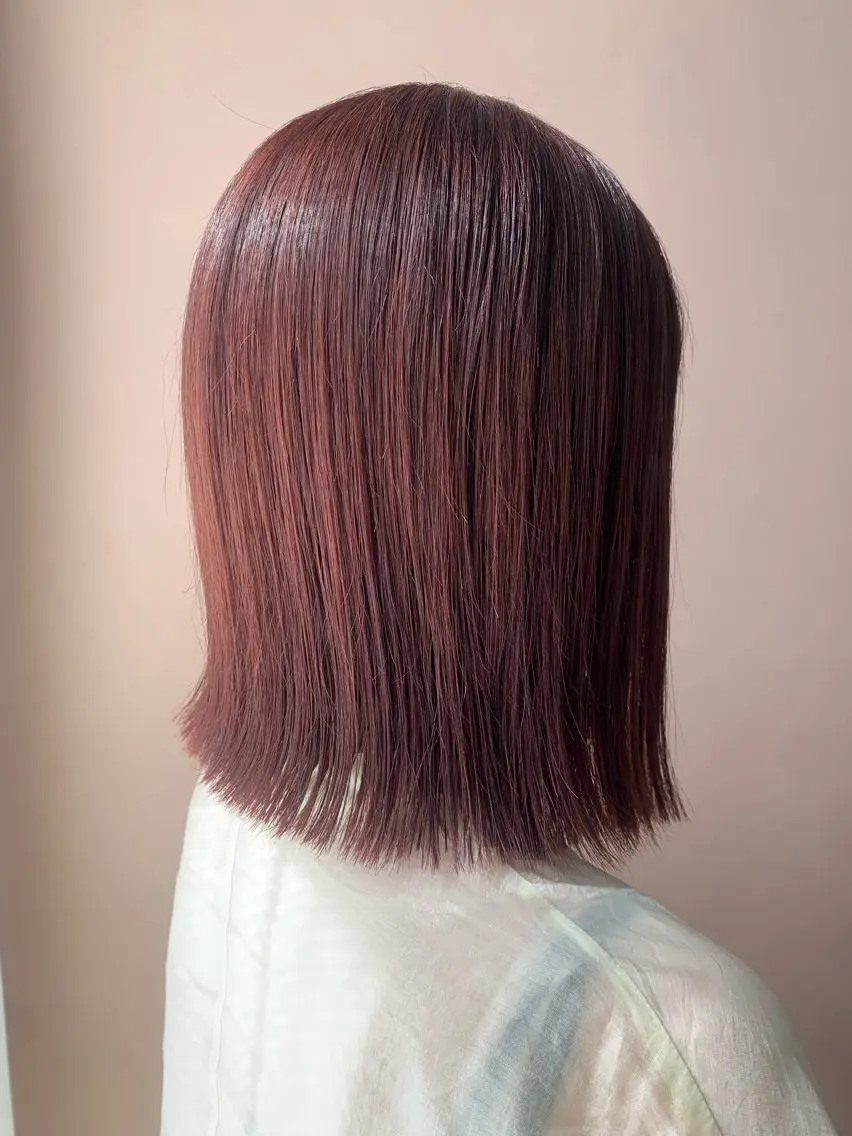 ミディアム カラー ブラウンカラー レッドカラー レッドブラウン hubhair レイヤー/透明感のヘアスタイル