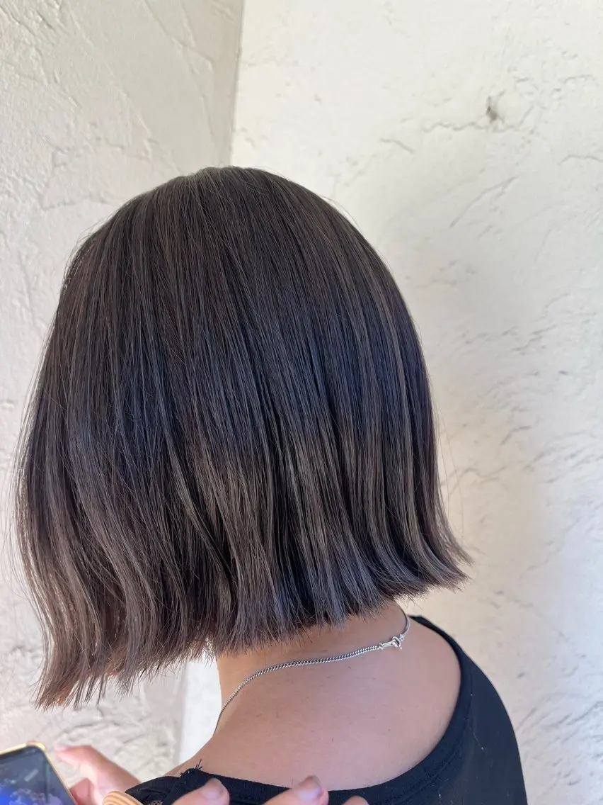 ショート カラー 海老名パーマモデル くによしのヘアスタイル