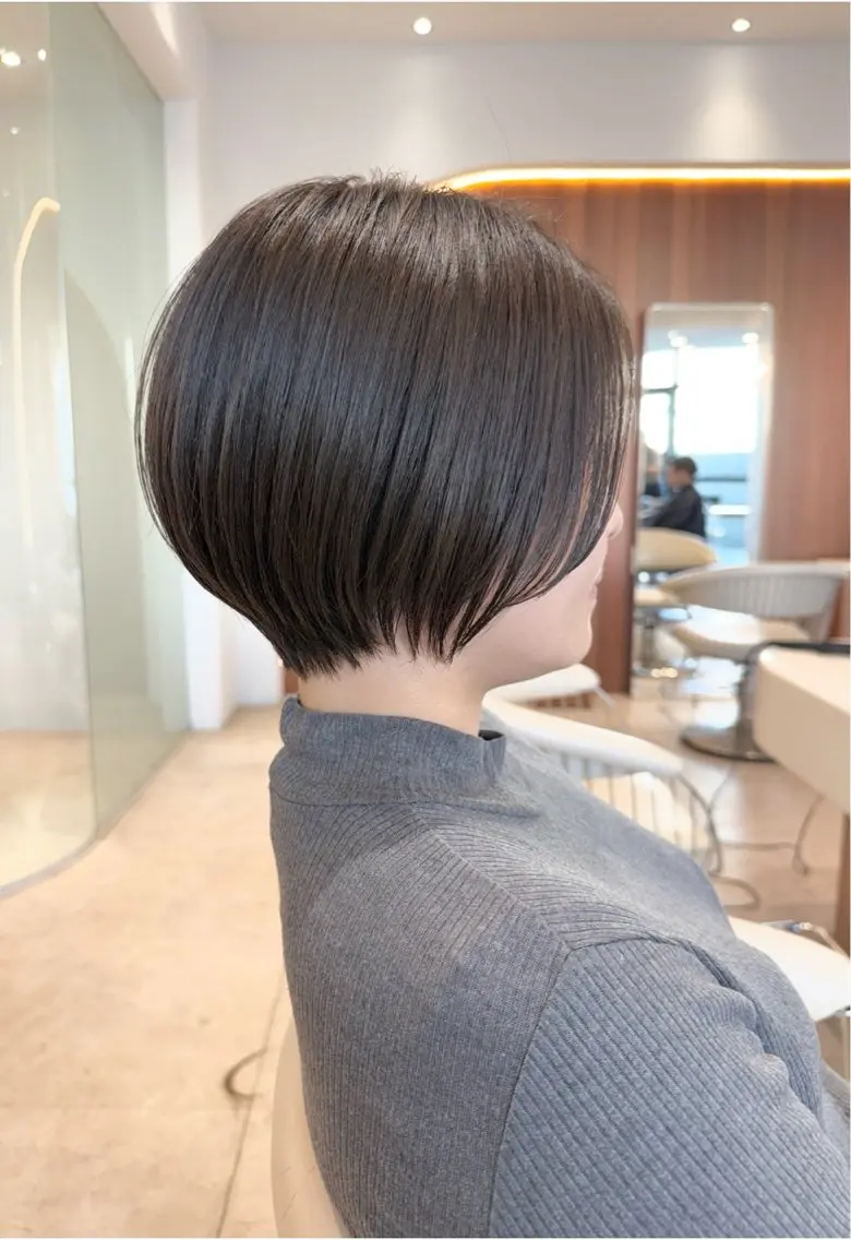 ショート カラー ショートボブ ショートレイヤー ハンサムショート 丸みショート ボブ カット ヘアカラー トリートメント 田中航平/渋谷ボブ/ レイヤーボブのヘアスタイル