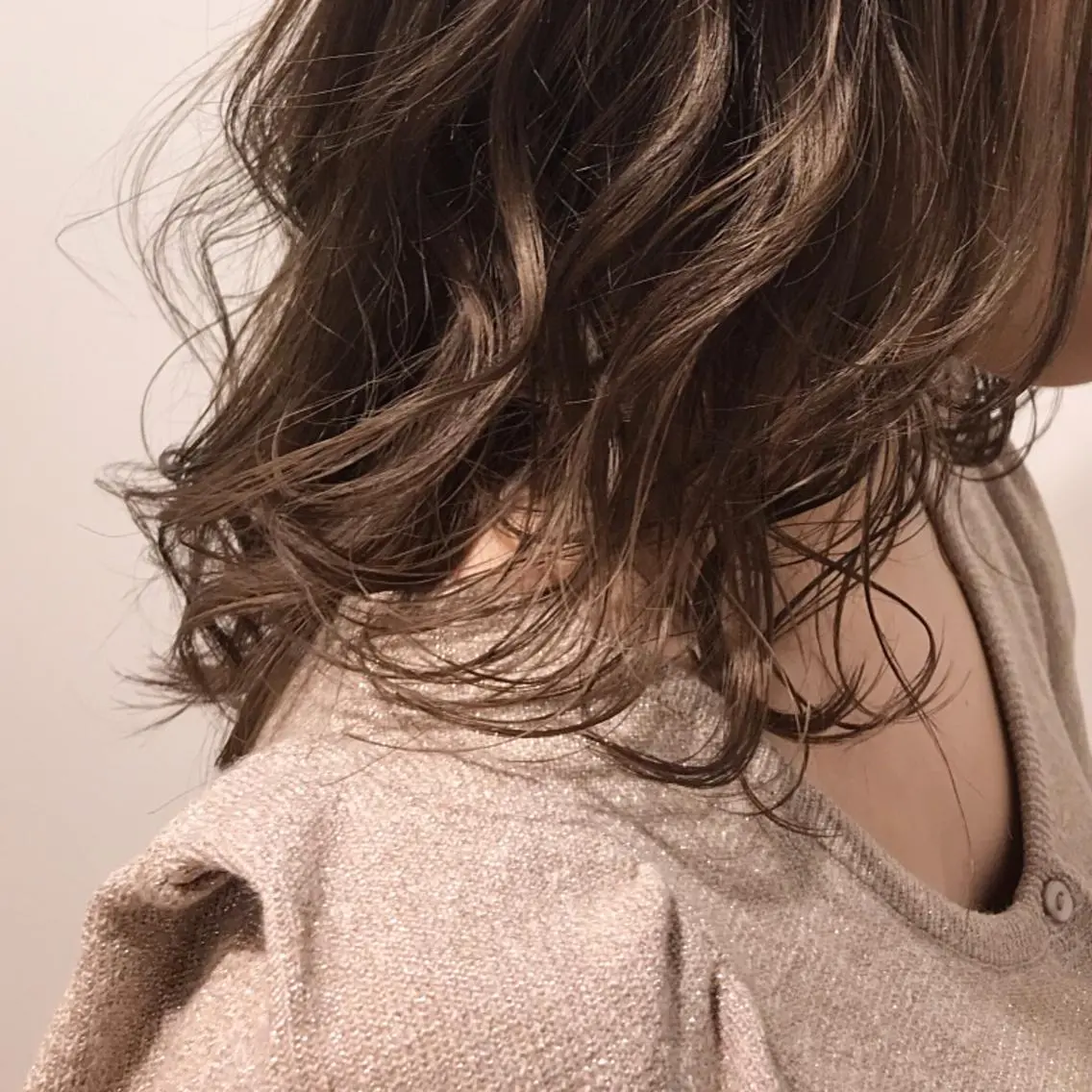 ミディアム カラー ブラウンカラー モカブラウン レイヤー/大人ボブ 渡邉【日吉美容室】のヘアスタイル