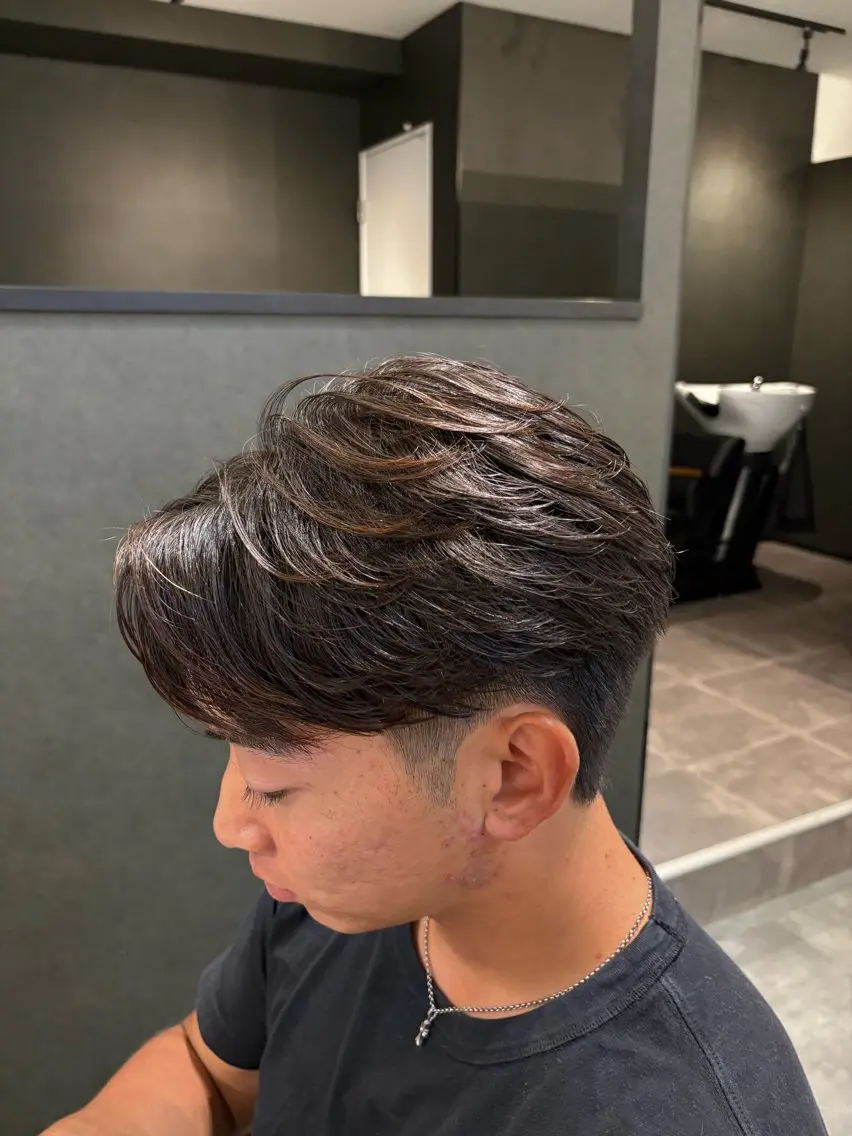 パーマ メンズ 玉置 晴太郎のヘアスタイル
