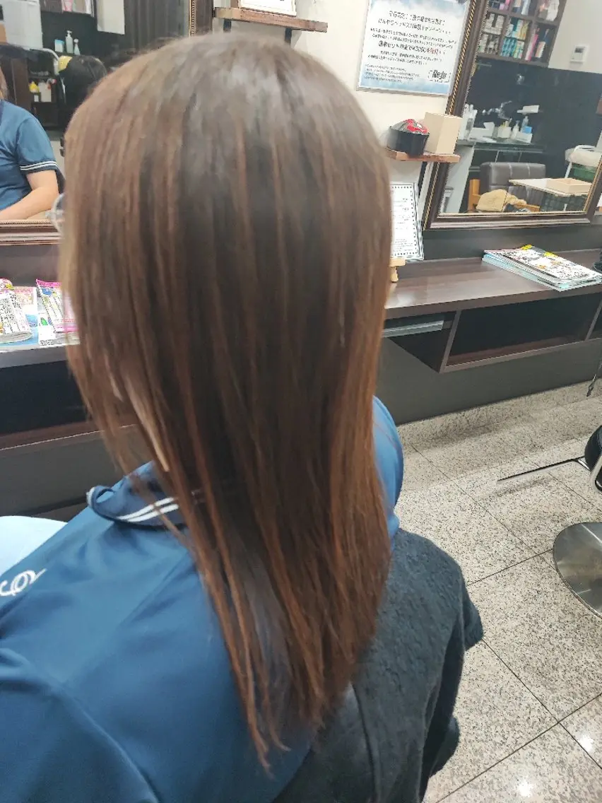 セミロング くせ毛 髪質改善 トリートメント Re:ju HAIR えのきのヘアスタイル