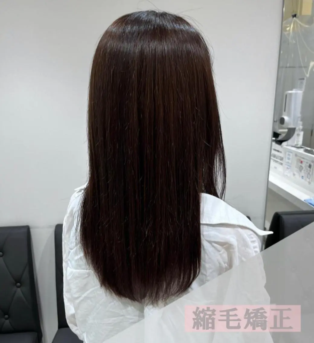 セミロング 縮毛矯正 巖本 真希のヘアスタイル