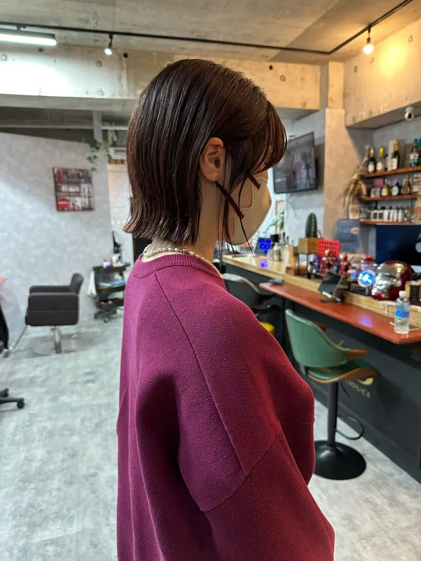 ショート 切りっぱなしボブ ショートボブ ハンサムショート 丸みショート ボブ モテ髪/ボブ/ショー ト/アダチフウトのヘアスタイル