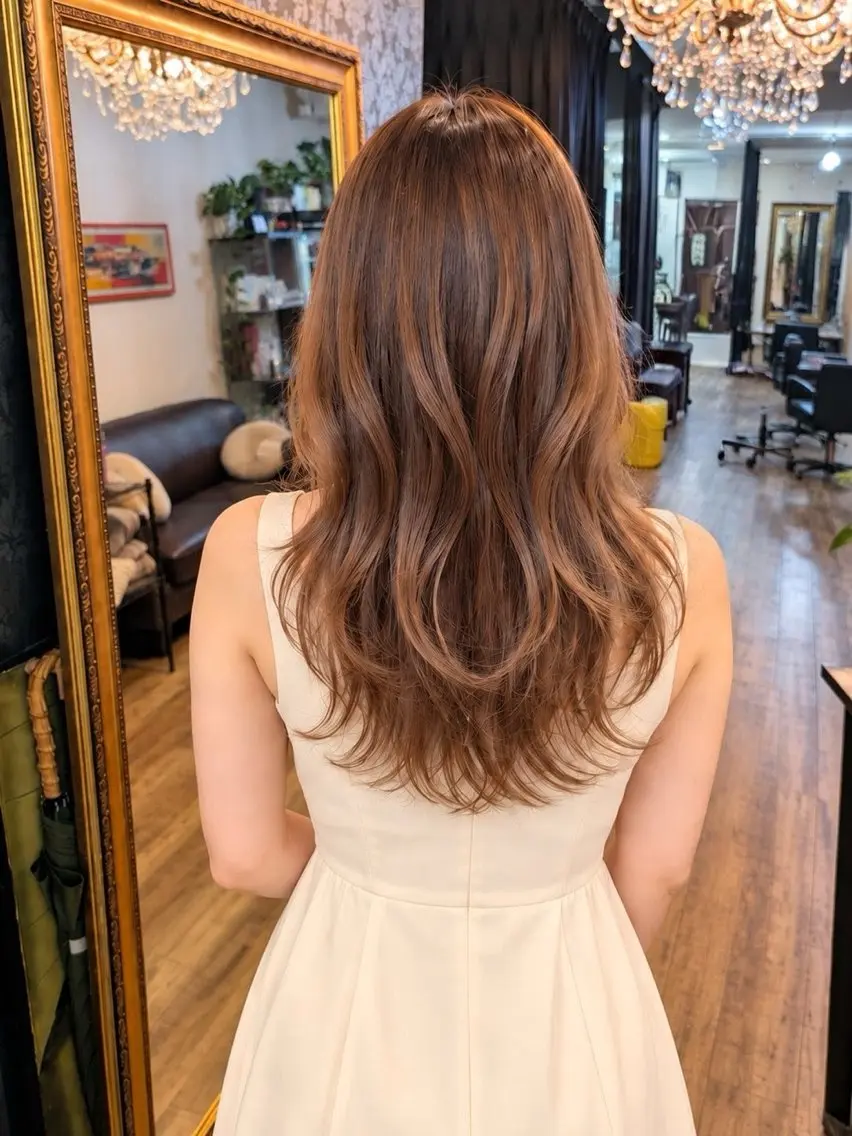 セミロング カット ヘアカラー 名駅★シールエクステ ☆ブリーチ★加藤のヘアスタイル