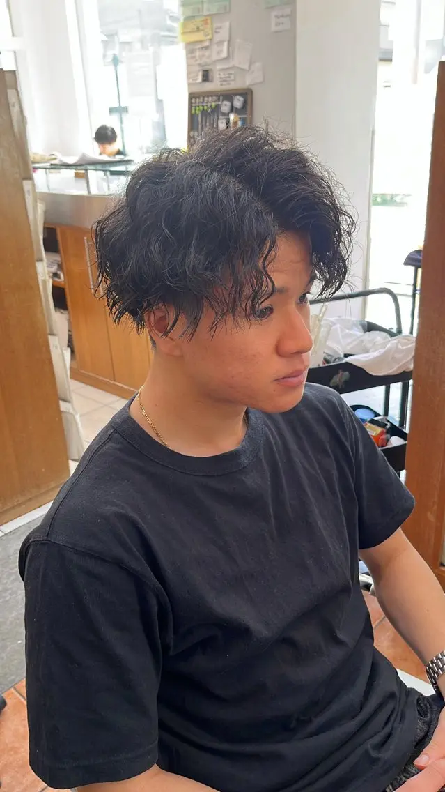 パーマ メンズ カット パーマ トリートメント 垢抜けのあっきー/ 本厚木徒歩1分のヘアスタイル