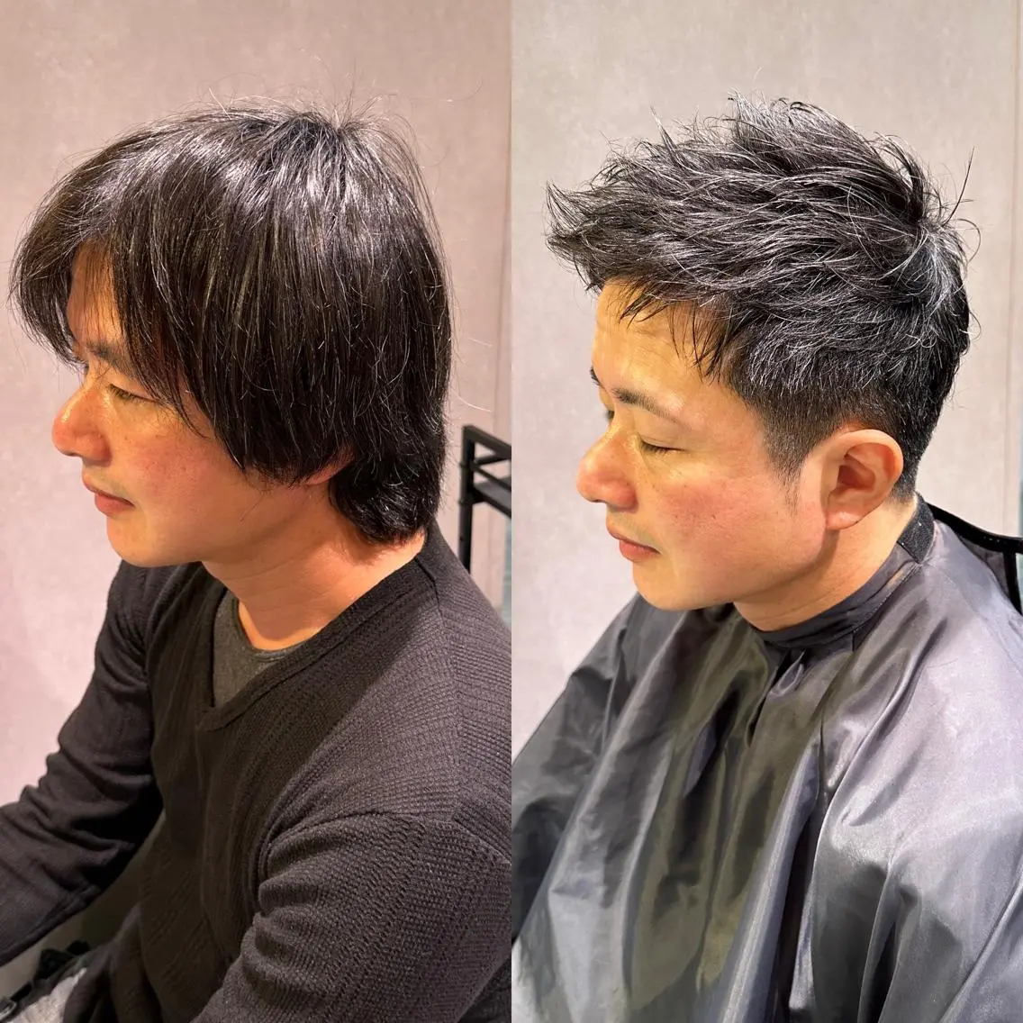 ショート メンズ ショートボブ メンズブリーチ センターパート メンズハイライト メンズハイトーン ショートのための 曲がる縮毛矯正のヘアスタイル