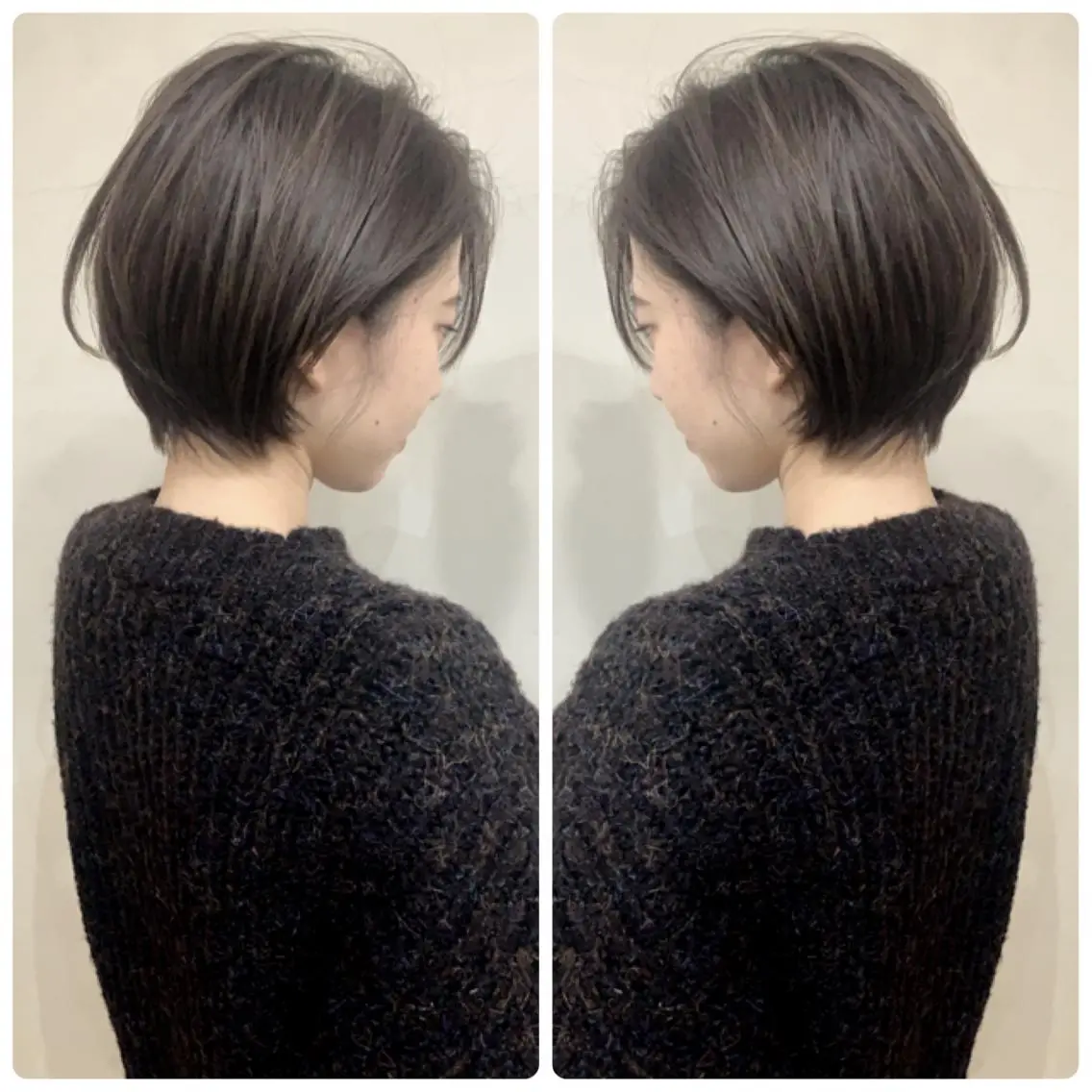 カラー ショートボブ ハイライトカラー ボブ カット ヘアカラー 京都大人女性ショート 徒歩1分/秋山のヘアスタイル