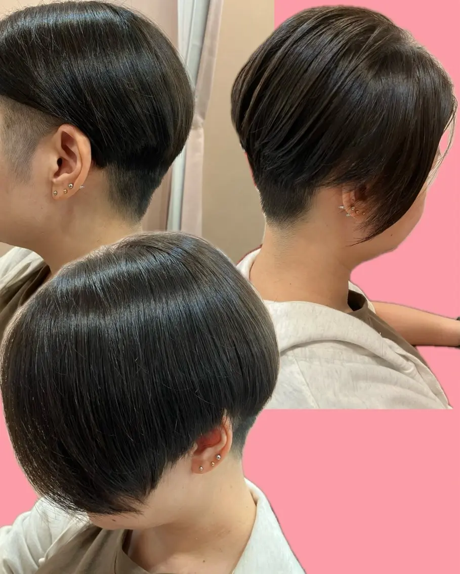 ショート ショートボブ ボブ ショートヘア 刈り上げ 古宮 萌のヘアスタイル