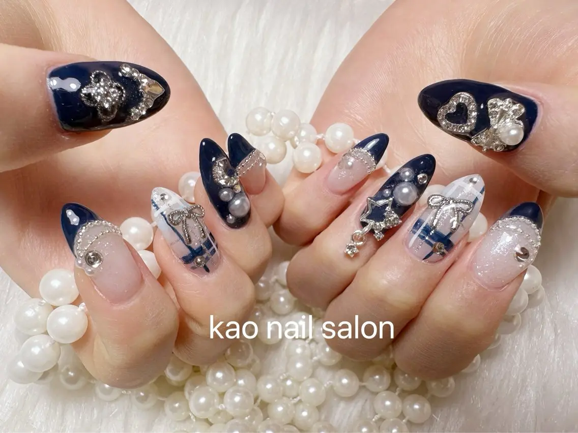 ネイル ハンドネイル kao nail マグネット/長さだしのネイルデザイン