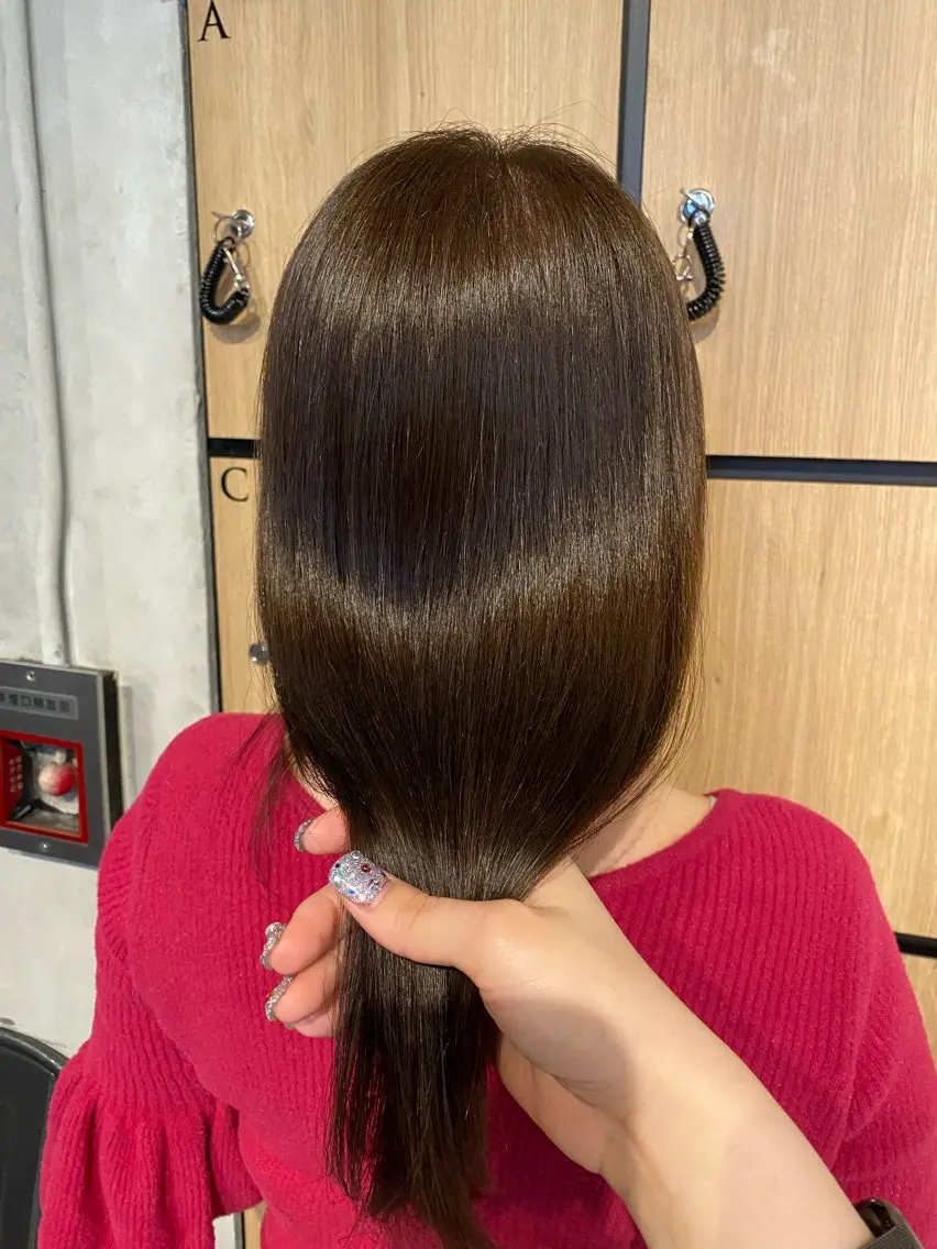 セミロング カット ヘアカラー 縮毛矯正 髪質改善サロン 梅田/ヨナミネのヘアスタイル