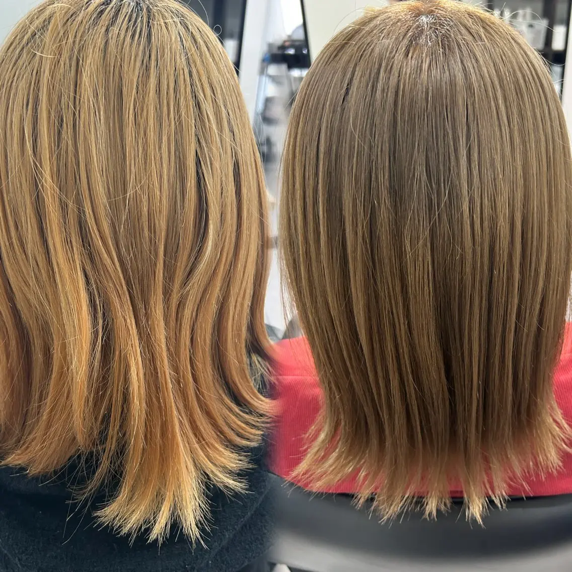カラー ベージュカラー ブリーチ 抜きっぱなしブロンド ヘアカラー トリートメント ambiance コゴミのヘアスタイル