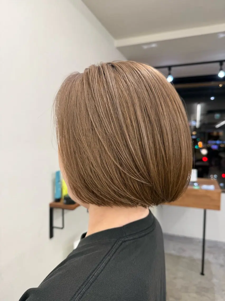ミディアム ヘアカラー 🎀うる艶モテ髪🎀 透明感/ユナのヘアスタイル