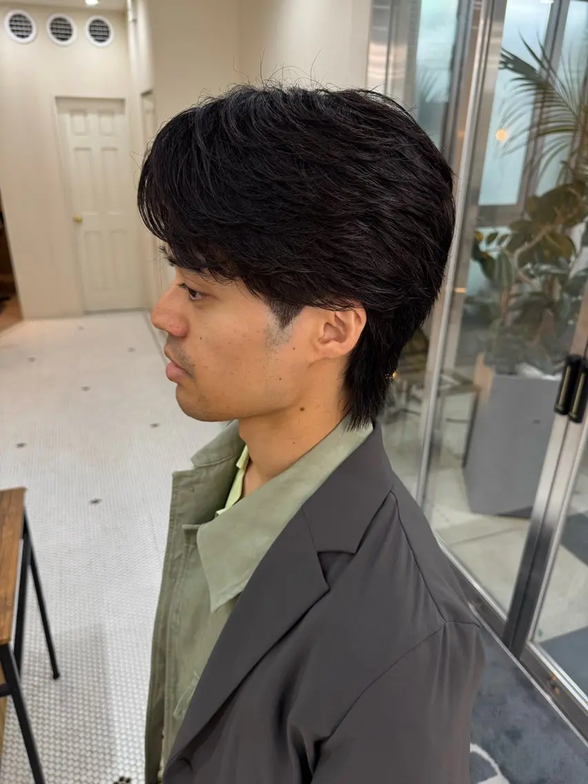 パーマ メンズ カット パーマ 山下 莉歩のヘアスタイル