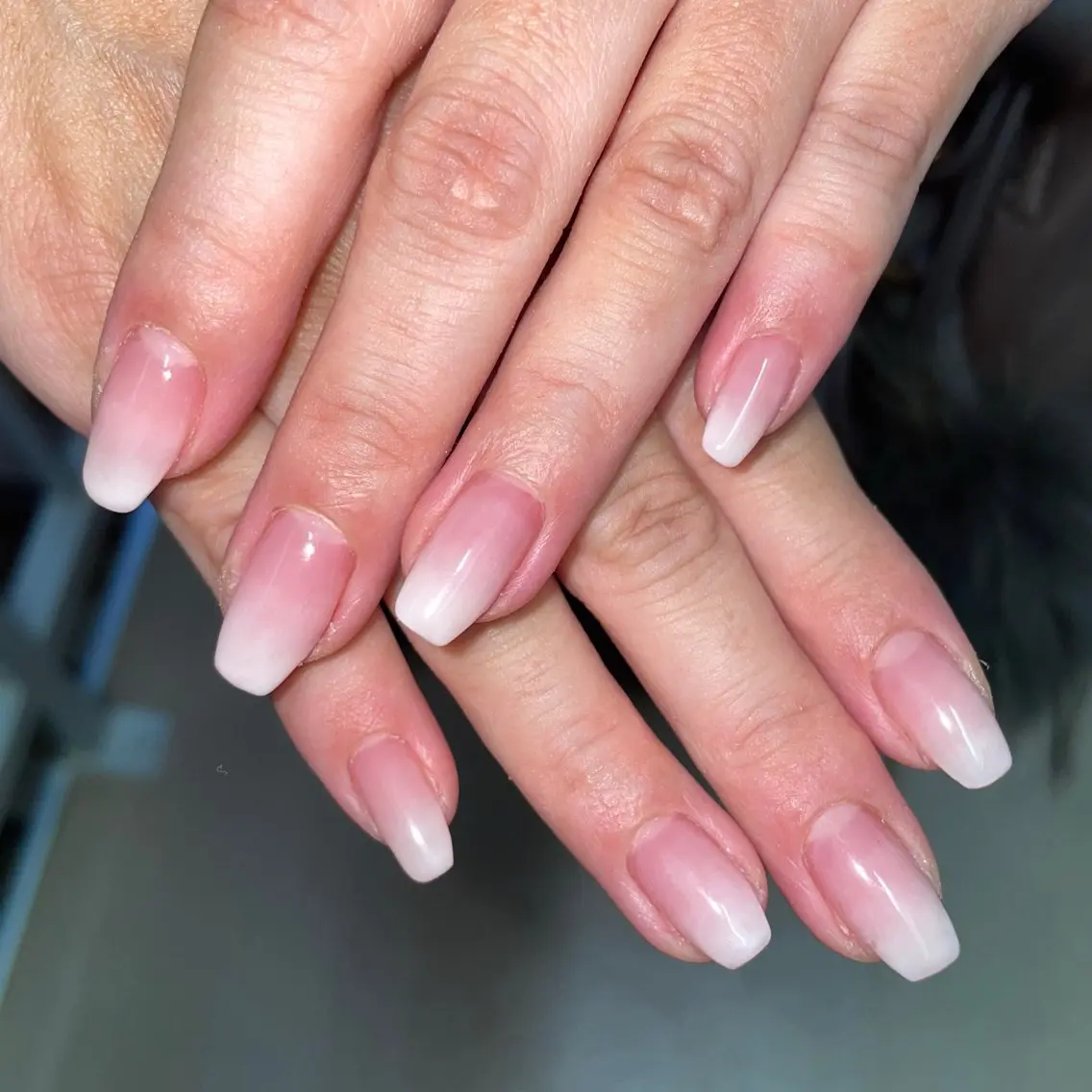 グラデーション・フレンチ💅🏿🩵の写真