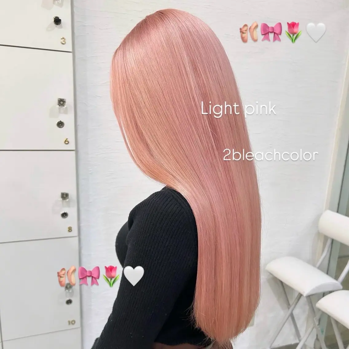 ロング カラー ピンクカラー ヘアカラー トリートメント りん🌷︎名古屋 ブリーチカラーのヘアスタイル