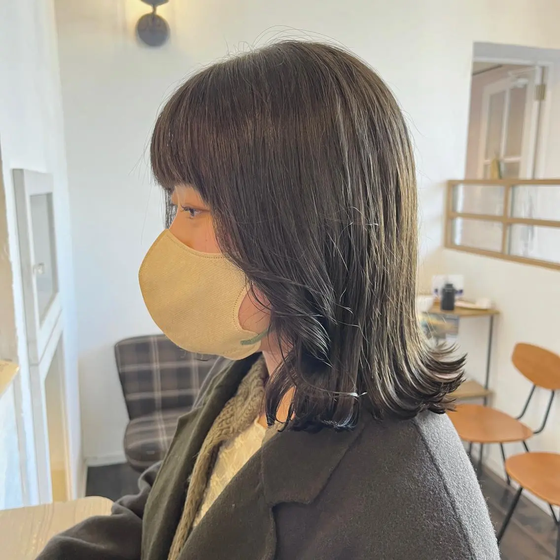 ミディアム カラー ブリーチ 透明感カラー ダブルカラー ブリーチなしカラー 伊藤ゆかり/髪質改善 /透明感カラーのヘアスタイル