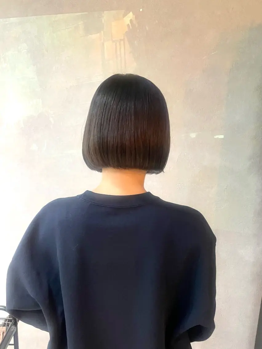 ショート 切りっぱなしボブ ボブ 海外ヘア🇺🇸✨ 恵比寿　MIYUKIのヘアスタイル