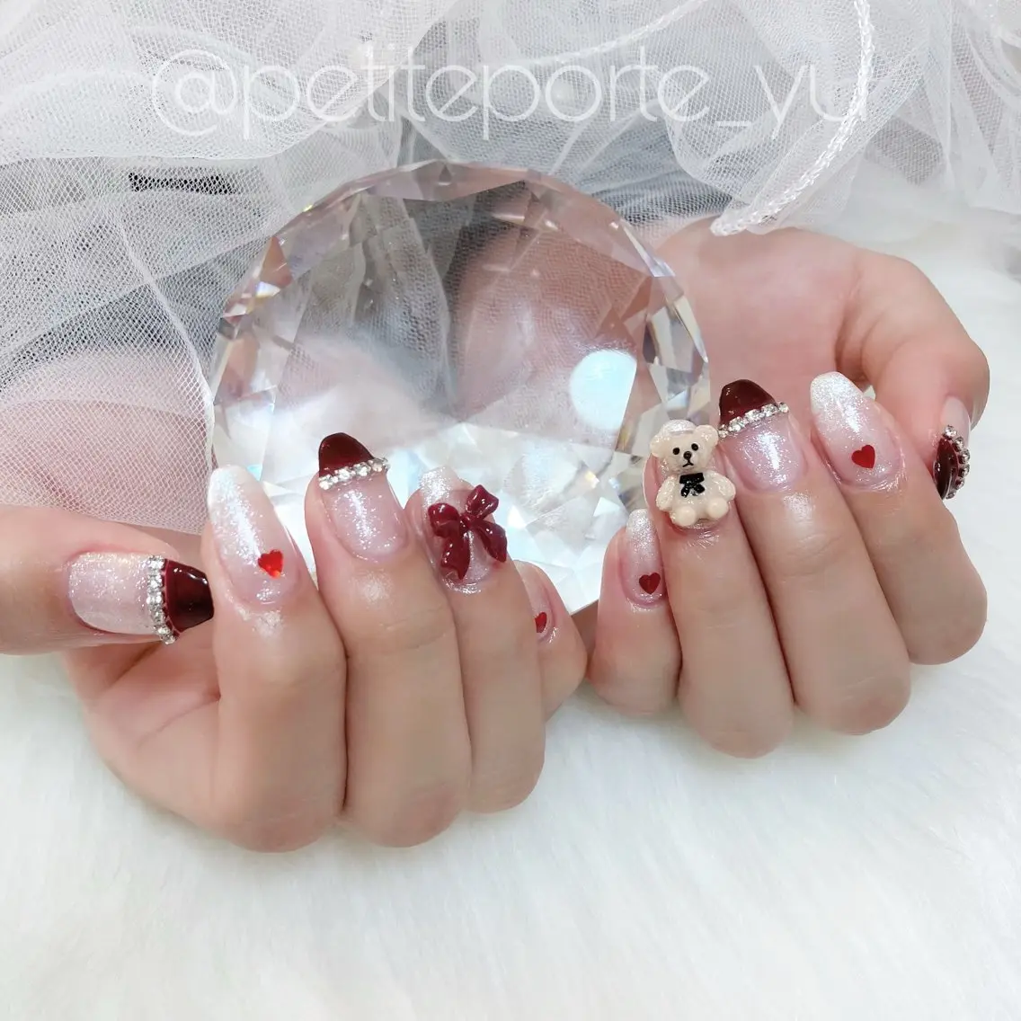 ネイル アートネイル ガーリー ハンドネイル petite porteのネイルデザイン