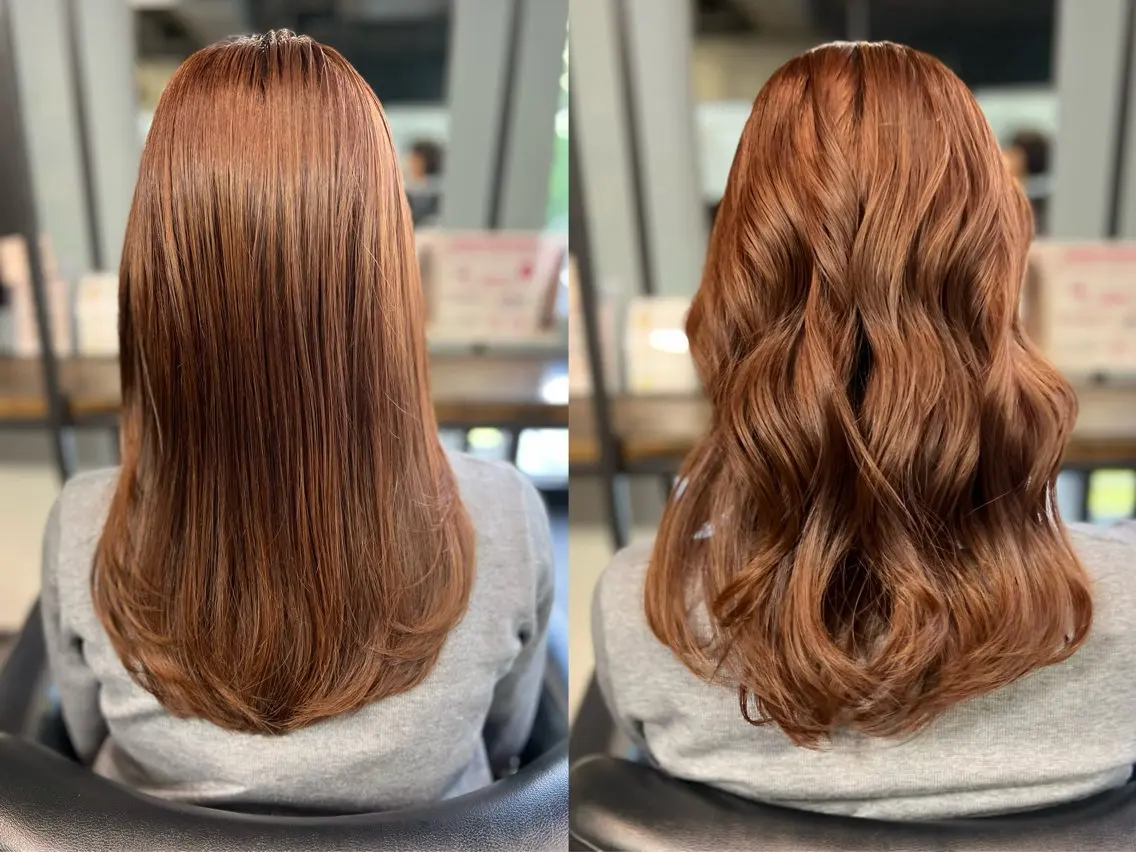 ロング レイヤーカット ヘアカラー 💘札幌クロスパーマ 髪質改善💘rinaのヘアスタイル