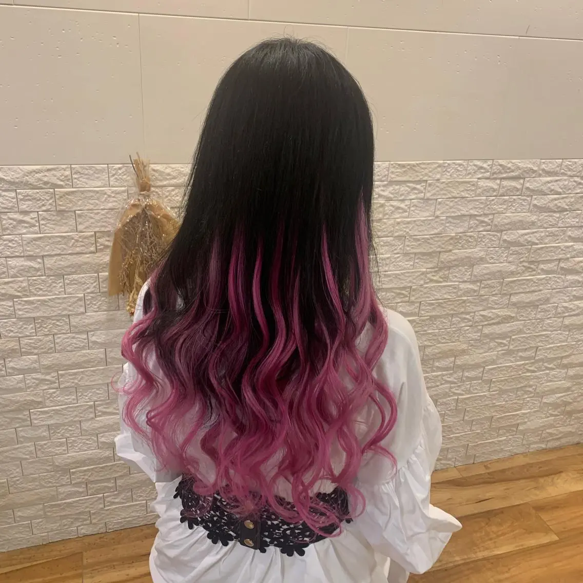 ロング カラー グラデーションカラー ピンクカラー エクステ 🐰FUMINA🐰 エクステのヘアスタイル