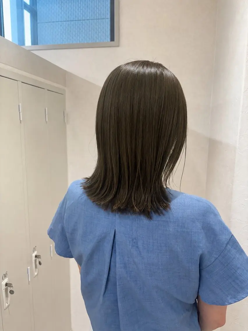 ミディアム 透明感カラーボブ レイヤー/asukaのヘアスタイル