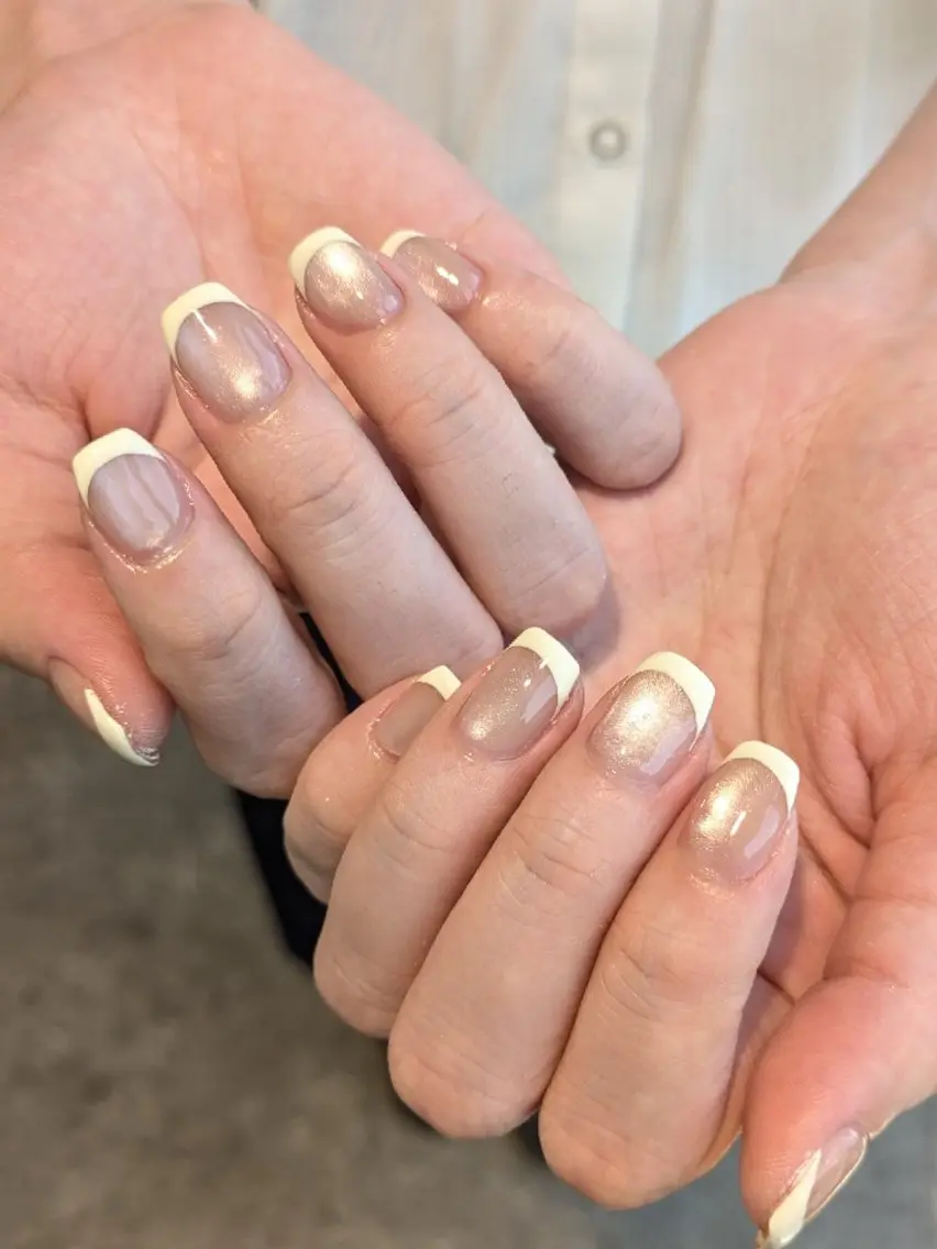 ネイル フレンチネイル ハンドネイル EARTHふじみ野 ネイル 森花鈴のネイルデザイン