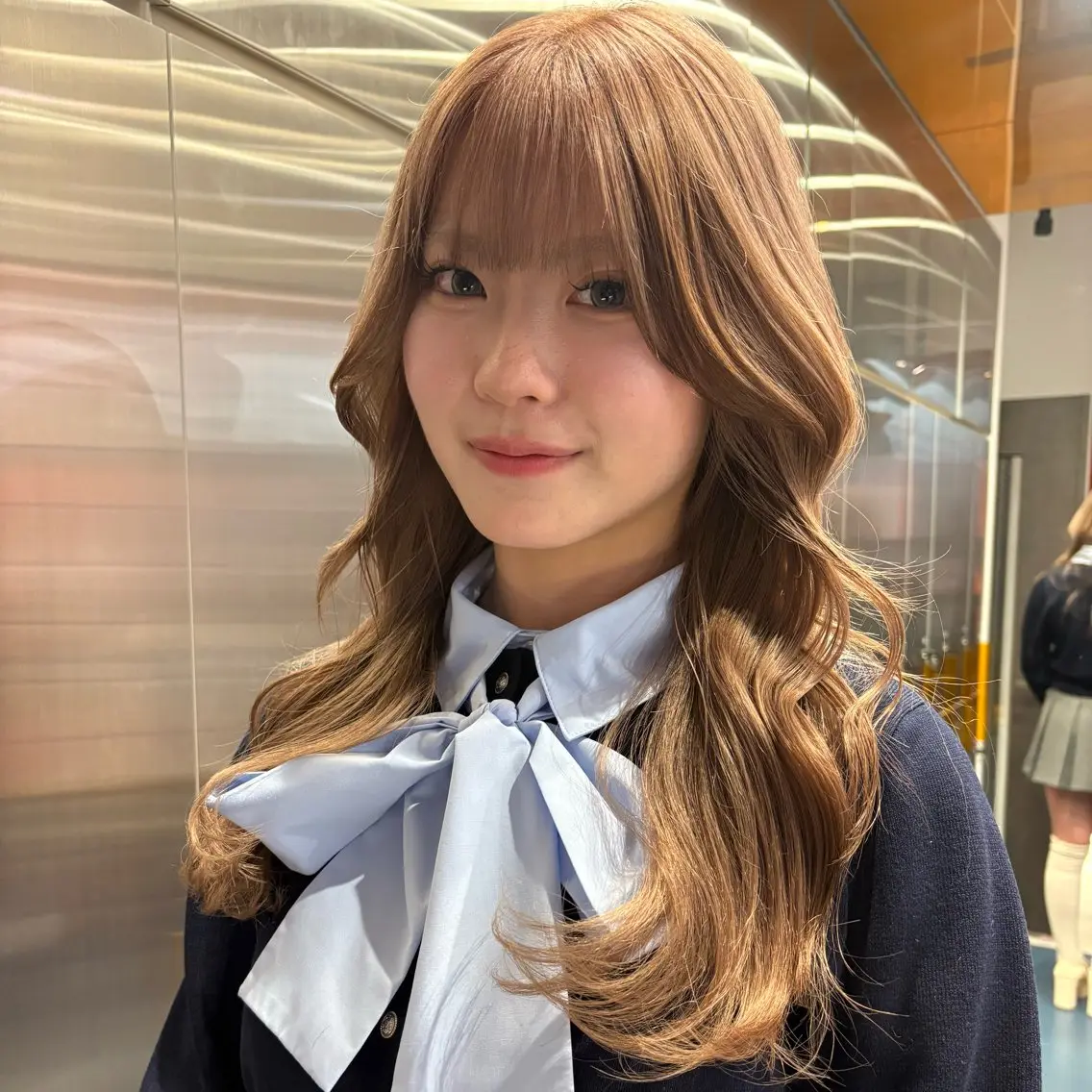 ロング カラー ヘアアレンジ 似合わせピンクカラー 🎀/朋美のヘアスタイル