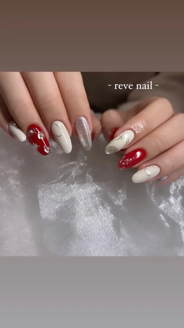 ネイル アートネイル 持ち込み ハンドネイル 門真市 三ツ島 reve nailのネイルデザイン