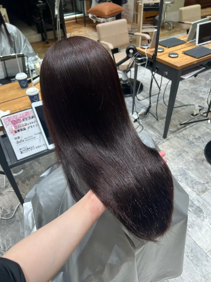 ロング カラー ブラウンカラー ピンクカラー ピンクブラウン 新宿/レイヤー/ amu🫧のヘアスタイル