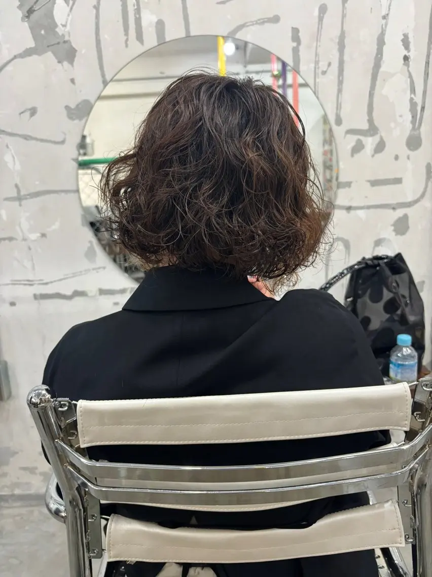 ミディアム カット パーマ 大西 柚羽のヘアスタイル