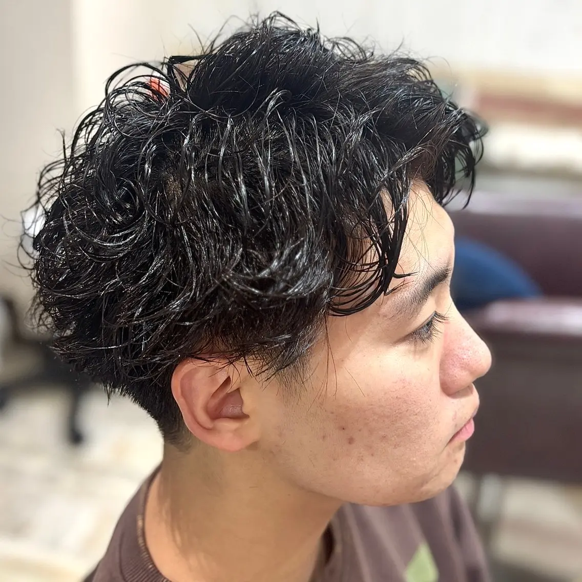 ショート パーマ メンズ カット パーマ 💥桜木町メンズ専門 💥ルキのヘアスタイル