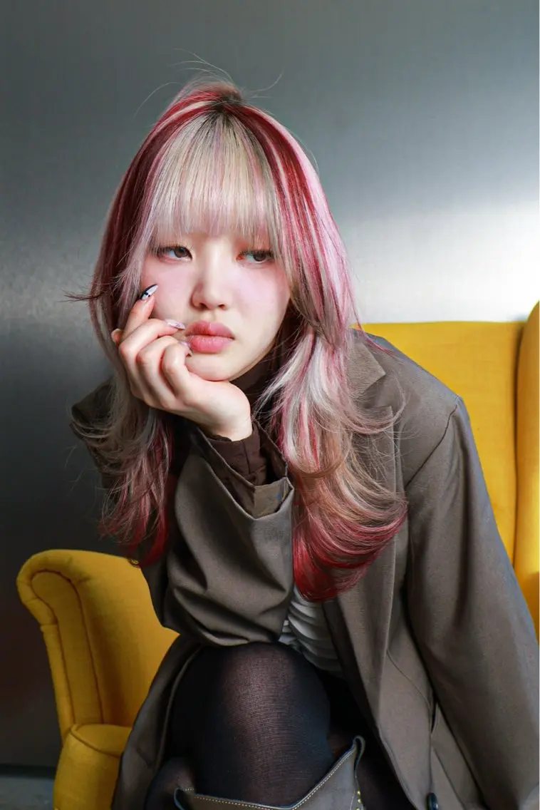 ロング カラー ヘアカラー 梅田デザインカラー 🌈🏆ヒノキのヘアスタイル