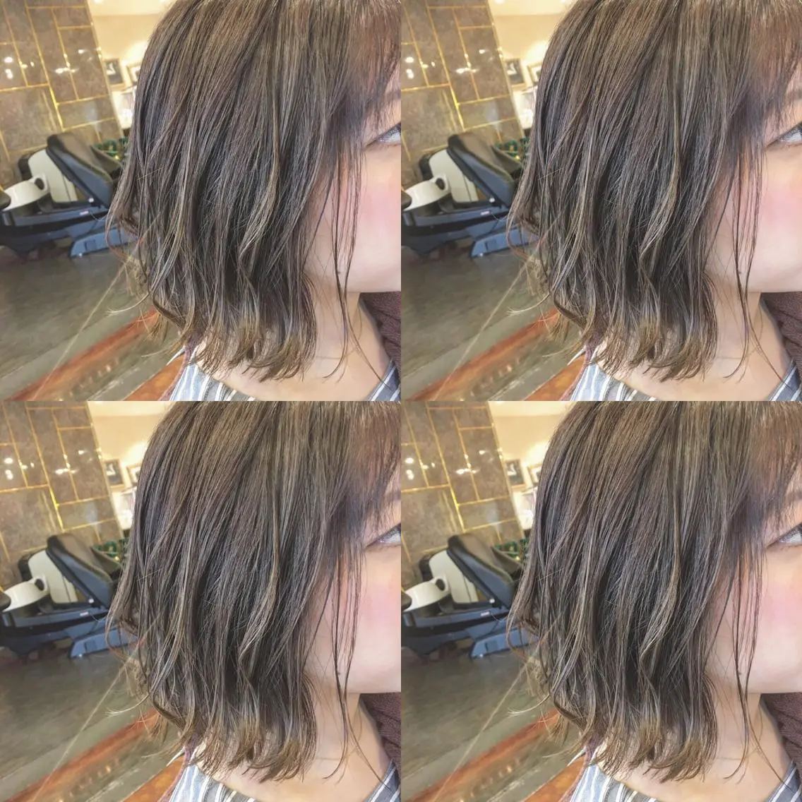ミディアム アッシュ ハイライト 綺麗な髪質にしたい方 限定🌈清水 祥のヘアスタイル