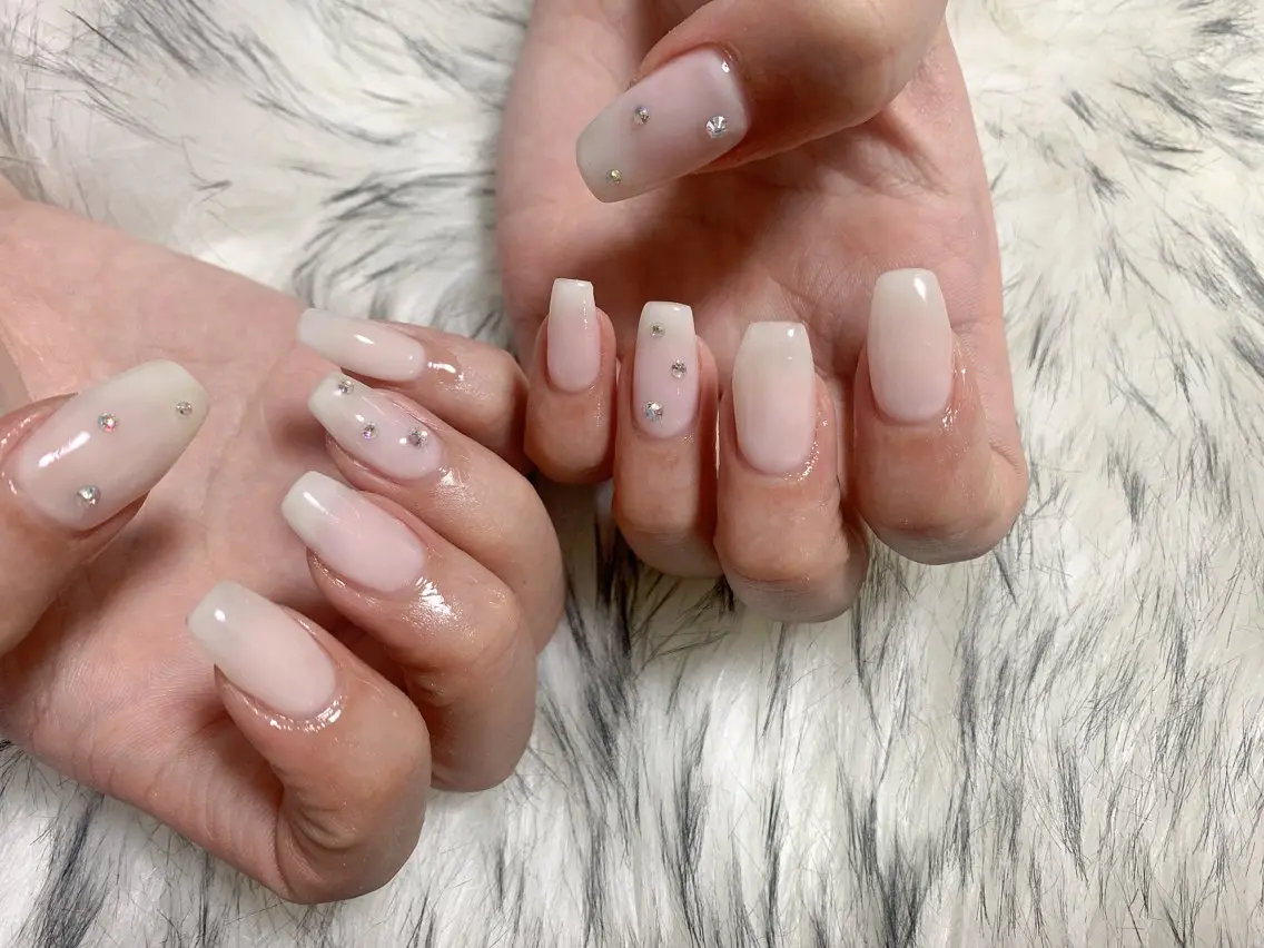 ネイル ジェルネイル 韓国ネイル メンズネイル ワンカラーネイル パラジェル kiki nail たまプラーザのネイルデザイン