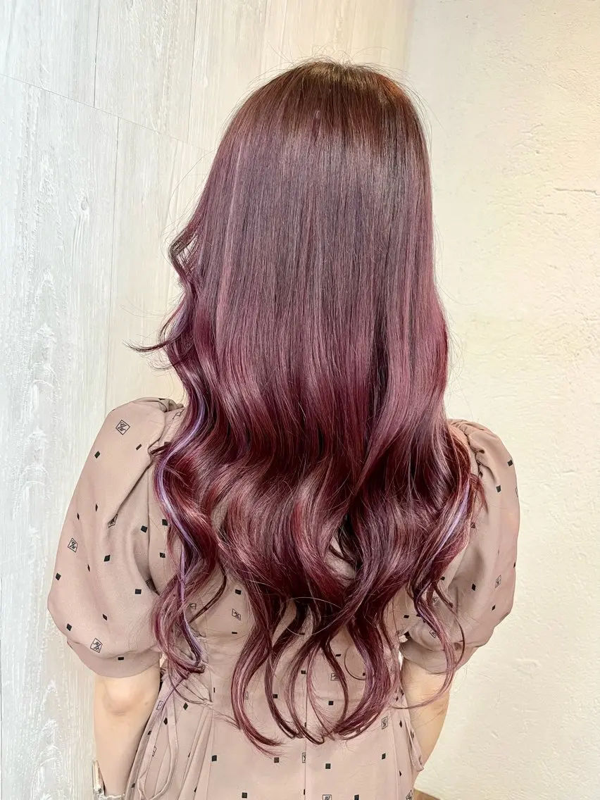 カラー ラベンダーカラー ピンクカラー GLOSS♡ ヤマガミコウジのヘアスタイル