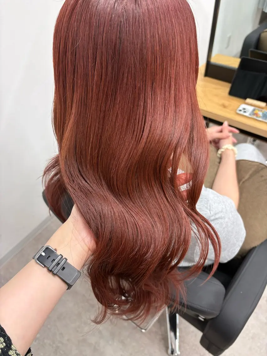 ロング ヘアカラー anB Bのヘアスタイル