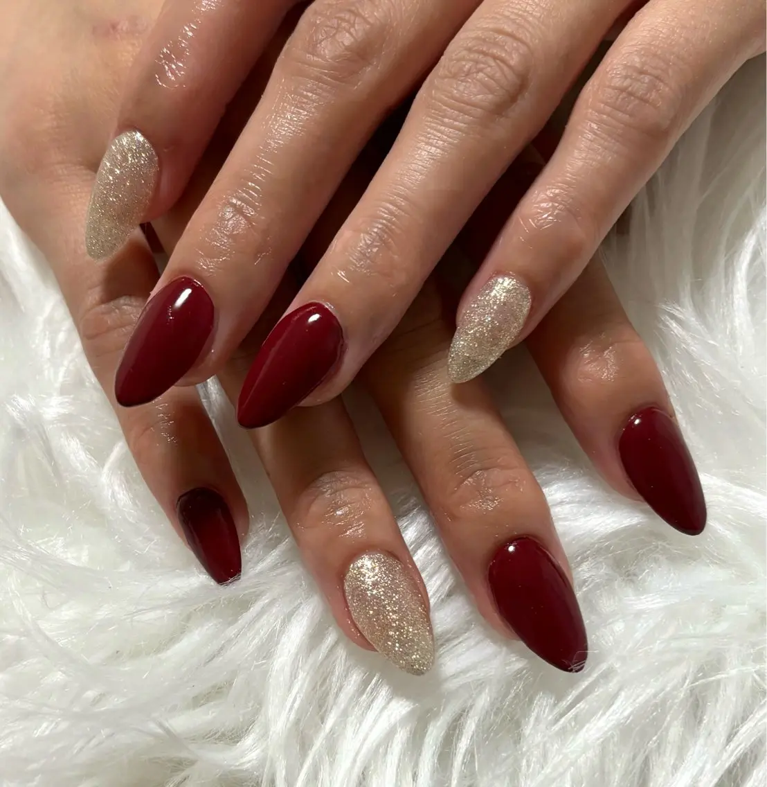 ネイル 長さ出し ハンドネイル nail salon HIRUKANAのネイルデザイン