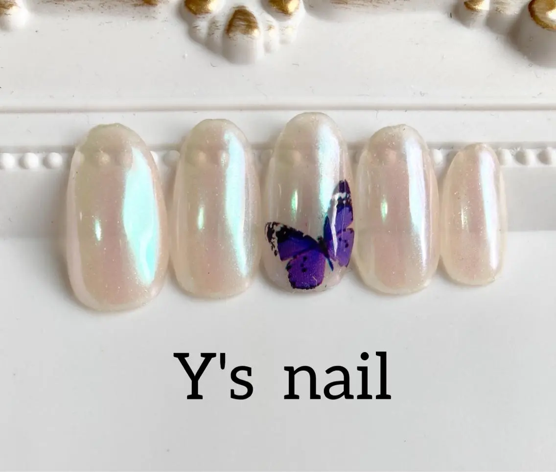 ネイル オーロラネイル 手書きが得意🖌️ Y’s  nailのネイルデザイン