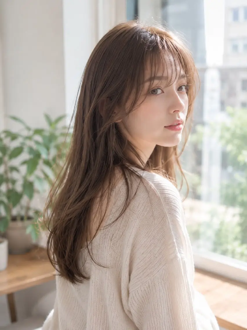 ロング カラー ブリーチ 透明感カラー ダブルカラー ハイライトカラー インナーカラー カット ヘアカラー トリートメント VIMhair天神店 縮毛矯正 ハイライトのヘアスタイル