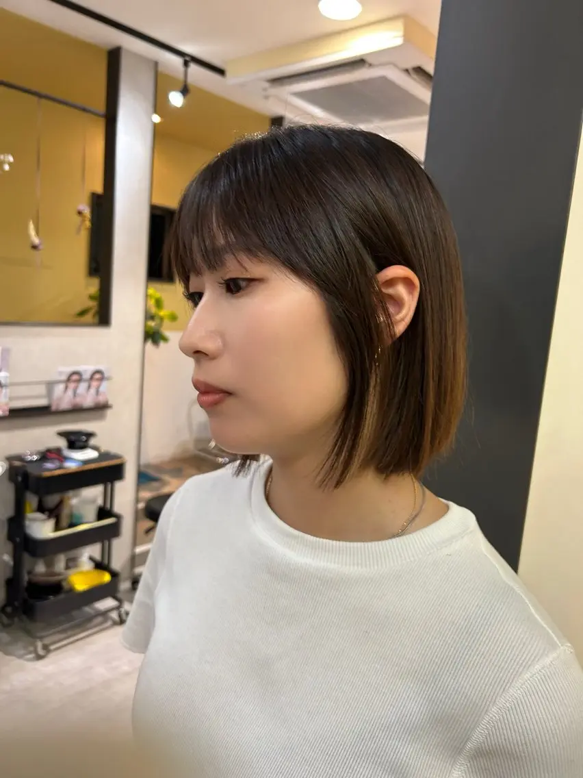 ショート ボブ カット トリートメント hubhair レイヤー/透明感のヘアスタイル